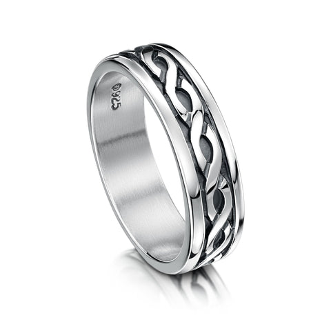 Pierowall Twist Celtic Ring in Sterling Silver by Sheila Fleet Jewellery