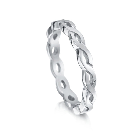 Celtic Twist Band in Sterling Silver by Sheila Fleet Jewellery