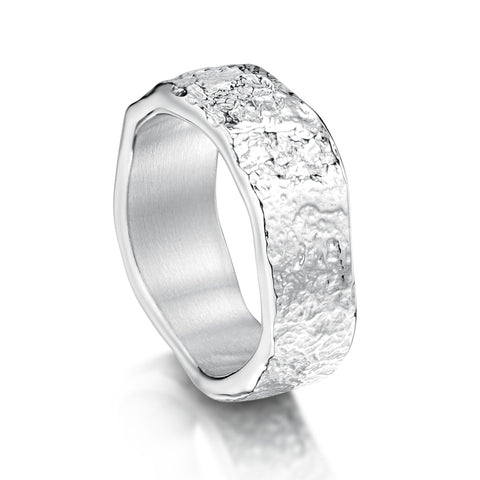 Matrix Texture Band in Sterling Silver by Sheila Fleet Jewellery