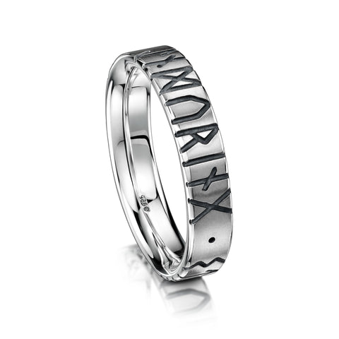 Runic Ring in Sterling Silver by Sheila Fleet Jewellery