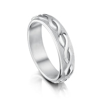 Celtic Twist Textured Ring in Sterling Silver by Sheila Fleet Jewellery