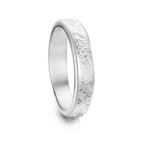 Matrix 4mm Band in Sterling Silver by Sheila Fleet Jewellery