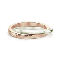 Matrix Embrace Ring in 9ct Rose & White Gold by Sheila Fleet Jewellery