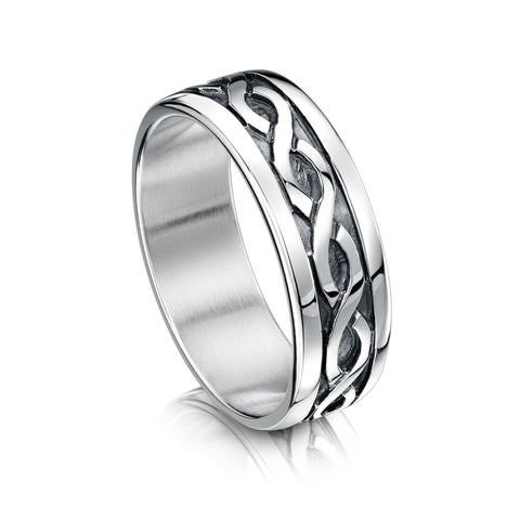 Pierowall Twist Celtic Ring in Sterling Silver by Sheila Fleet Jewellery