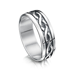 Pierowall Twist Celtic Ring in Sterling Silver by Sheila Fleet Jewellery