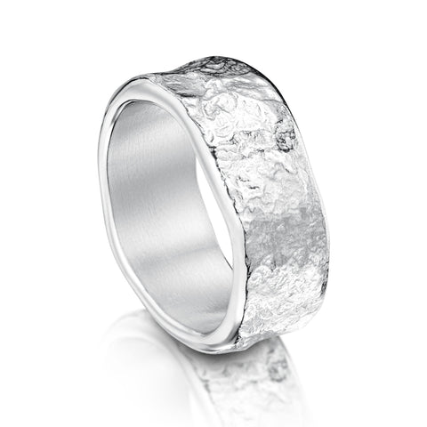 Matrix 8mm Band in Sterling Silver by Sheila Fleet Jewellery
