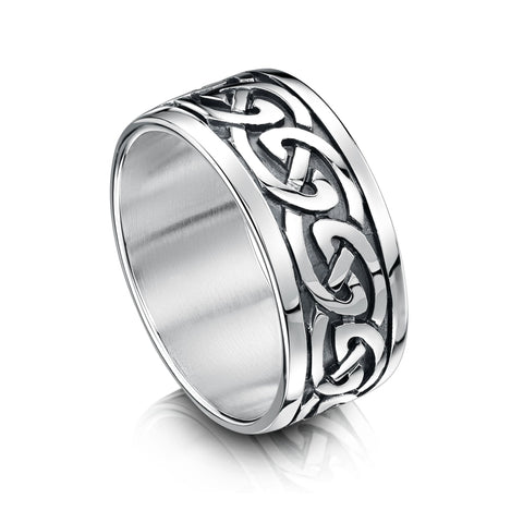 Celtic Knotwork Dress Ring in Sterling Silver by Sheila Fleet Jewellery