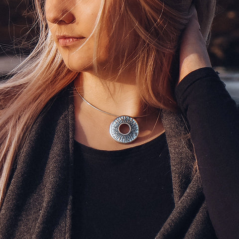 Runic Necklace in Skaill Enamel by Sheila Fleet Jewellery