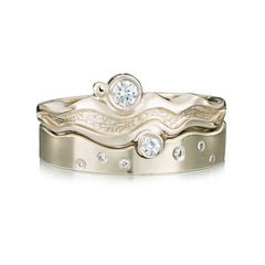 Diamond River Ripples Ring Set in 18ct White Gold