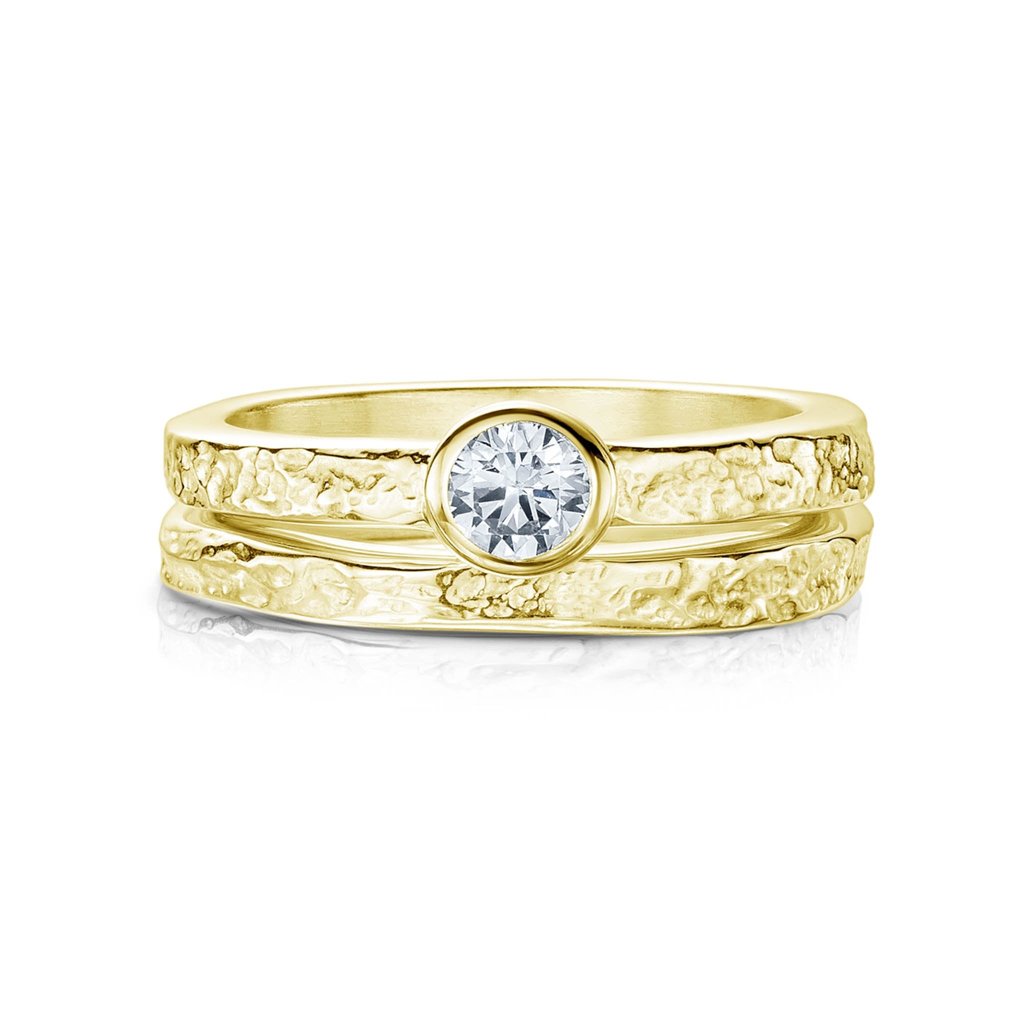 Matrix Diamond Ring Set in 18ct Yellow Gold – Sheila Fleet Jewellery