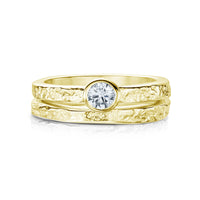 Matrix Diamond Ring Set in 18ct Yellow Gold