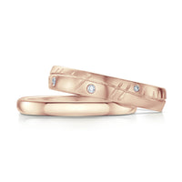 Ogham Ring Set in 9ct Rose Gold by Sheila Fleet Jewellery