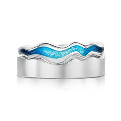 River Ripples ‘Tropical’ Enamel Ring Set in Sterling Silver by Sheila Fleet Jewellery