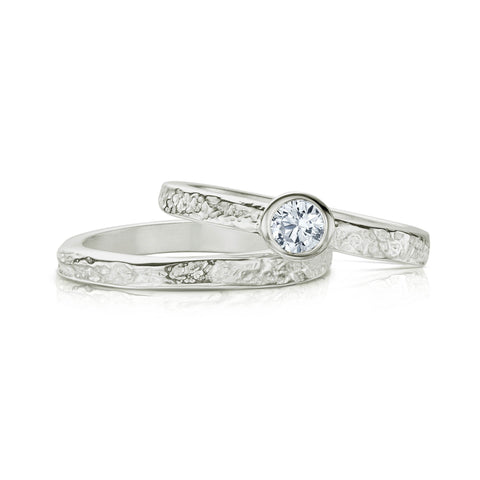 Matrix Diamond Ring Set in Platinum