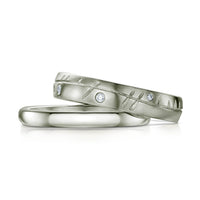 Ogham Ring Set in Platinum by Sheila Fleet Jewellery