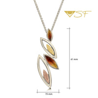 Seasons Autumn Enamel Pendant in 18ct Scottish Gold by Sheila Fleet Jewellery