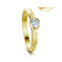 18ct Yellow Scottish Gold Matrix 0.25ct Diamond Ring by Sheila Fleet Jewellery.
