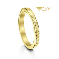 Matrix 3mm Band in 18ct Yellow Scottish Gold by Sheila Fleet Jewellery