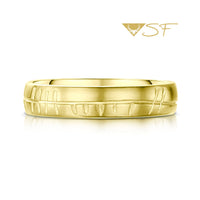 18ct Yellow Scottish Gold Ogham ring by Sheila Fleet Jewellery.