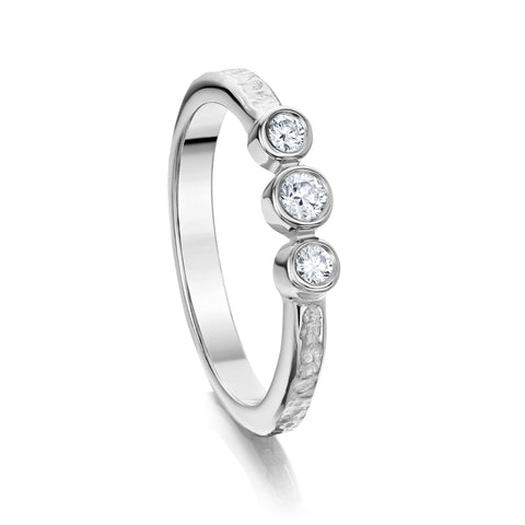 Matrix Trilogy Ring in Sterling Silver by Sheila Fleet Jewellery