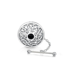 Celtic Tie Tack in Sterling Silver by Sheila Fleet Jewellery