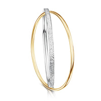 Matrix Embrace Bangle in Silver & 9ct Yellow Gold