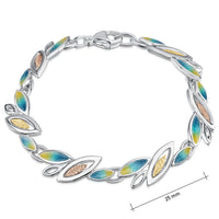 Seasons Gold Leaves Bracelet in Summer Enamel by Sheila Fleet Jewellery