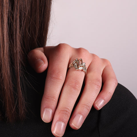 Seasons All Gold Ring in 9ct White, Yellow & Rose Gold by Sheila Fleet Jewellery