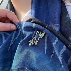 Seasons Sterling Silver Brooch in Summer Enamel by Sheila Fleet Jewellery