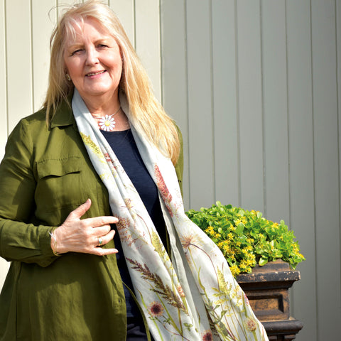 Summer Meadow Scarf by Sheila Fleet
