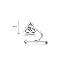 Book of Kells Trinity Knot Small Tie Tack in Sterling Silver