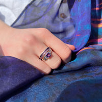 Thistle Ring with 6mm Amethyst by Sheila Fleet Jewellery