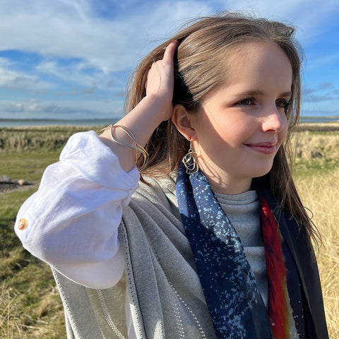 Tidal 3-part Hoop Earrings in 9ct Yellow, White & Rose Gold by Sheila Fleet Jewellery