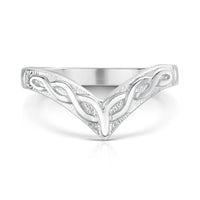 Wishbone Celtic Ring in Sterling Silver by Sheila Fleet Jewellery