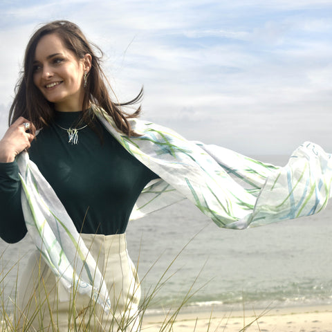 Wild Grasses Scarf by Sheila Fleet