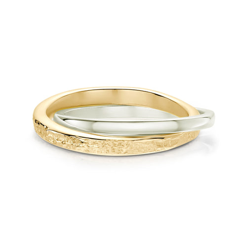 Matrix Embrace Ring in 9ct Yellow & White Gold by Sheila Fleet Jewellery